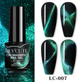 LILYCUTE 7ML Black Cat Magnetic Gel Nail Polish 9D Magnetic Gel Shine Colorful Design Manicure Semi Permanent Soak Off DIY Nail