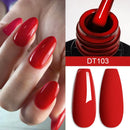 MEET ACROSS 7ml Wine Red Gel Nail Polish Long-Lasting French Style Gel Nail Supplies For Manicure DIY Design Nail Art Varnish