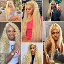 Water Wave Blonde Human Hair Bundles 613 Water Wave Human Hair Bundles 8-30 inch 100g/pc Brazilian Virgin Hair 1/3/4pcs Bundles
