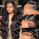 250 Density Body Wave 13x6 13x4 HD Lace Frontal Wigs Pre Plucked 100% Human Hair Brazilian 42 Inch 360 Full Lace Front Wig Black