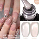 LILYCUTE 7ML 3 IN 1 Clear Jelly Quick Extension Nail Gel Semi Permanente Soak Off UV Long Lasting Construction Gel Varnish Nail