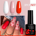 LILYCUTE 3Pcs/Set 7ML Colorful Series Gel DIY Nail Art Semi Permanent UV Gel Polish Long Lasting Design Manicure Kit Supplies