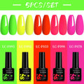 LILYCUTE 4/5Pcs/Set 7ML Nude Pink Gel Nail Polish and Translucent Jelly Nail Art Gel Semi Permanent Soak Off Design Manicure Set