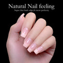 120pcs/box Acrylic French False Nails Medium Length Square Armor Full Cover Nail Tips Can Be Removable Mixed Size Press On Nails