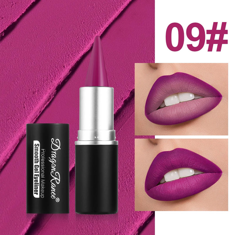 Matte Lip Liner, Long-Lasting and Durable, Automatic Rotating Wax Texture, Suitable for All Skin Types, Multi-Purpose, Suitable for Eyeliner Holiday Party Lipstick