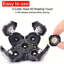 5 Blade for Razor Replacement Shaving Heads for Floating Washable Electric 5D Shavers Trimmers for Head Shaver Replaceme