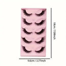 Hot Selling Makeup 5 Pairs Cat Eye Lashes Faux Eyelashes  Eye Elongated False Eyelashes