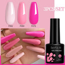 LILYCUTE 3Pcs/Set 7ML Colorful Series Gel DIY Nail Art Semi Permanent UV Gel Polish Long Lasting Design Manicure Kit Supplies