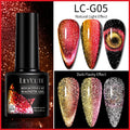LILYCUTE 7ml 9D Reflective Cat Magnetic Gel Nail Polish Blue Sparkling Semi Permanent UV Gel Soak Off Glitter Gel Nail Art
