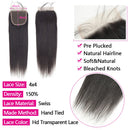 Straight Human Hair Bundles With A Closure Human Hair 24 Inch Transaprent Lace 4x4 5x5 2x6 Hd Lace Closure 3-5 Workdays Delivery