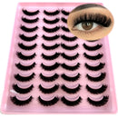 2023 New 20 pairs natural long 3D mink false eyelashes fake lashes makeup kit Mink Lashes extension eye lashes short eyelashes