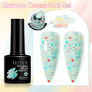 LILYCUTE 7ml Macaron Cream Gel Nail Polish Spring Nud Glitter Sequins Nail Art Varnish Semi Permanant Soak Off UV Gel Manicure
