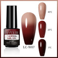 LILYCUTE 7ml Thermal Gel Nail Polish 2/3 Layers Temperature Changing UV Gel Semi Permanent Soak Off UV Nail Art Gel Varnish