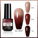 LILYCUTE 7ml Thermal Gel Nail Polish 2/3 Layers Temperature Changing UV Gel Semi Permanent Soak Off UV Nail Art Gel Varnish