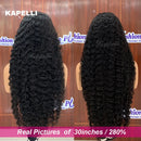 280% Density Burmese Curly Human Hair Wig 13x4 HD Transparent Lace Frontal Wigs Pre Plucked Rem Burmese Human Hair Wigs 32 inch