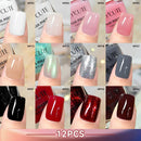 LILYCUTE 7ml 4/6/8/12Pcs Water-Based Nail Polish Set Quick Drying No Need of Lamp Glitter Nail Art Varnish For Nails Manicure