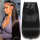 100% Unprocessed Virgin Brazilian Human Hair Bundles Natural Black Color 30 32 Inch Body Wave 3/4 Bundles Raw Hair Extensions 16A Remy Pure Human HairBundle