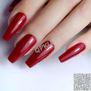 24Pcs Artificial Press On Fake Nail With Jelly Glue Super Long Ballerina Coffin False Nail DIY Wine Red Finger Tip Manicure Tool