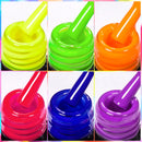 MEET ACROSS 7ml Orange Red Green Gel Nail Polish Laser Sparkly Soak Off Semi Permanent Nail Art UV Gel Varnish For Nails