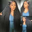 300 Density Human Hair Wigs 100% Transparent Curly Wigs 13x6 Hd Lace Frontal Wig Brazilian High Density Deep Wave Wigs 40 Inch