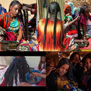 "Applying African Traditional Handmade Layden Oil Hot Hair treatment"