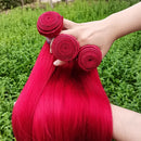 Colored Straight Virgin Human Hair Bundles Blue/Yellow/Red/Green Virgin Raw Hair Brazilian Weaving 1/2/3 Pcs Deals 10-30 Inches