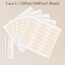 240Pcs Invisible Double Fold Eyelid Tape Sticker Lace Nature Clear Beige Stripe Self-adhesive Natural Eye Makeup With Tools