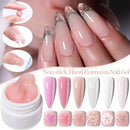 LILYCUTE 8ml Clear Non Stick Hand Solid Extension Nail Gel Polish Carving Flower Construction Nail Art Gel Acrylic Hard Varnish