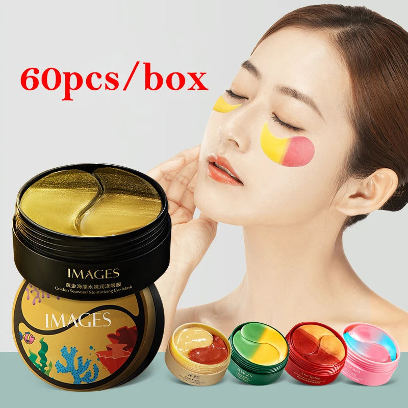 60pcs Collagen Eye Mask moisturizing Firming Anti Dark Circles Eyes Bags skincare Gel Masks Eyepatch Beauty Eye Patches
