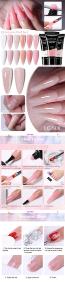 LILYCUTE 10ML Clear Nail Extension Gel Nail Polish Vernish Pink White Gel Semi Permanent Soak Off Nail Art UV LED Varnish Nail