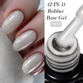LILYCUTE 7ml Nude Crystal Rubber Base Gel Nail Polish Natural Semi Permanent Soak Off UV LED Varnish DIY Nail Art Manicure
