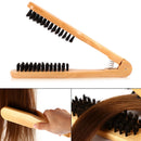 Double Brush Head Hair Comb Professional Hairdressing Tool Wooden Anti-static Straight Hair Comb