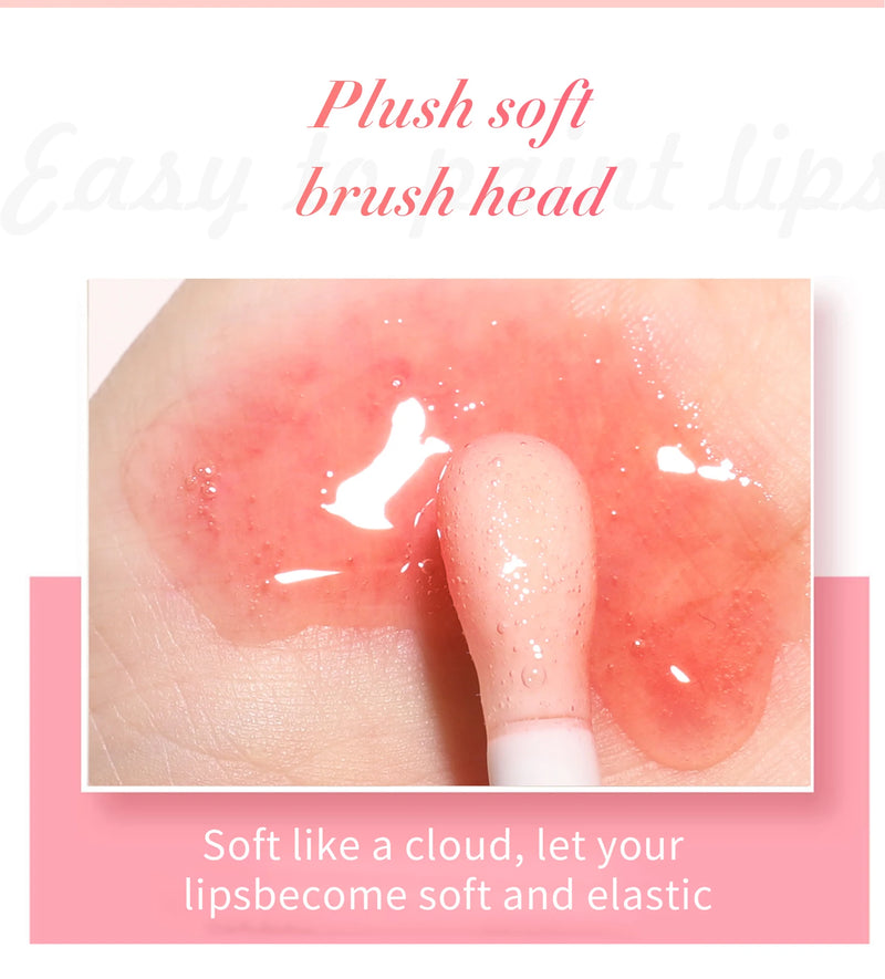 Crystal Jelly Moisturizing Lip Oil Set Lip Gloss Makeup Sexy Plump Lip Glow Oil Tinted Lip Plumper Set