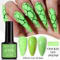 LILYCUTE 7ml Fluorescent Crackle Gel Nail Polish Neon Hybrid Natural Dry DIY Semi Permanent Soak Off Design Nail Art Varnish