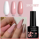 LILYCUTE 3Pcs/Set 7ML Colorful Series Gel DIY Nail Art Semi Permanent UV Gel Polish Long Lasting Design Manicure Kit Supplies
