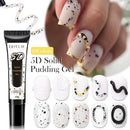 LILYCUTE 10ml 5D Solid Pudding Nail Gel Semi Permanent Translucent Korean Style Painting Gel Polish For DIY Nail Art Design