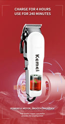 Kemei 809A Professional Hair Trimmer Adjustable Electric Cord/Cordless Hair Clipper For Men Haircut Machine Led Display