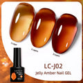 LILYCUTE 7ML Jelly Amber Gel Nail Polish Autumn Nail Art Bloom Leopard Pattern Nail Gel Semi Permanent UV Gel Polish Varnishes