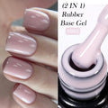 LILYCUTE 7ml Nude Crystal Rubber Base Gel Nail Polish Natural Semi Permanent Soak Off UV LED Varnish DIY Nail Art Manicure