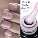LILYCUTE 7ml Nude Crystal Rubber Base Gel Nail Polish Natural Semi Permanent Soak Off UV LED Varnish DIY Nail Art Manicure