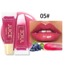 Glitter Plumping Lip Gloss Jelly Strawberry Moisturizer Fruit Lip Oil Transparent Fullness Lip Tint Gel Soft Tube Makeup LipCare