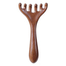 Wooden Meridian Massage Comb Anti-static 6-Claw Head Massager Promote Blood Circulation Body BGua Sha Tool Head Massage Brush