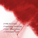 Hot Red Body Wave Bundles Human Hair With Closure 4X4 13X4 HD Transparent Swiss Lace Frontal Brazilian Remy Human Hair Extension