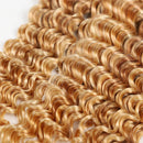 Highlight P27/613 Deep Wave Bundles Honey Blonde Human Hair Bundles  8 -30 Inch Deep Curly 1 3 4 Pcs Wet and Wavy Weave Weft