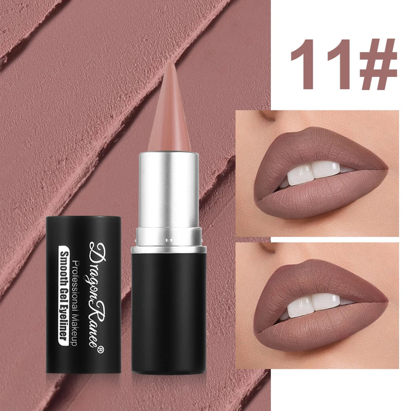 Matte Lip Liner, Long-Lasting and Durable, Automatic Rotating Wax Texture, Suitable for All Skin Types, Multi-Purpose, Suitable for Eyeliner Holiday Party Lipstick