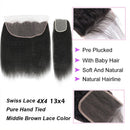 Brazilian Kinky Yaki Straight Human Hair Bundles With Closure Frontal 5x5 6x6 3/4 Bundles With HD Lace Closure Frontal For Women