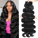 Virgin Brazilian Weave 12A Loose Body Wave 30 32 Inch 1-4 Bundles Remy Human Hair Natural Black Raw Extensions Water-friendly