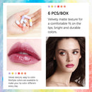 6pcs Mini Cute Capsule Lipstick Set Moisturizing Waterproof Non-stick Cup Matte Velvet Lipstick Woman Makeup Perfect Gifts