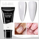 LILYCUTE 1Pc Quick Extension Gel Nail Nude Pink Glitter Building Acrylic Semi Permanent Soak Off UV LED Polish Nail Art Varnish