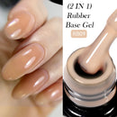 LILYCUTE 7ml Nude Crystal Rubber Base Gel Nail Polish Natural Semi Permanent Soak Off UV LED Varnish DIY Nail Art Manicure